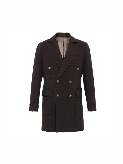 callisto深砖棕绵羊毛大衣 FSFEC033C 商品图3