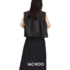 IACHOO 23AW真皮马甲外套通勤极简风100%山羊皮无袖坎肩背心内搭3461599004 商品缩略图3