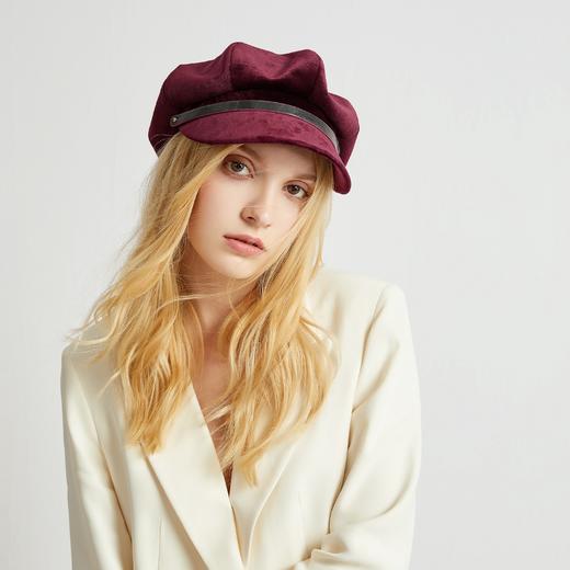 帽仕汇 丝绒贝雷帽 商品图3