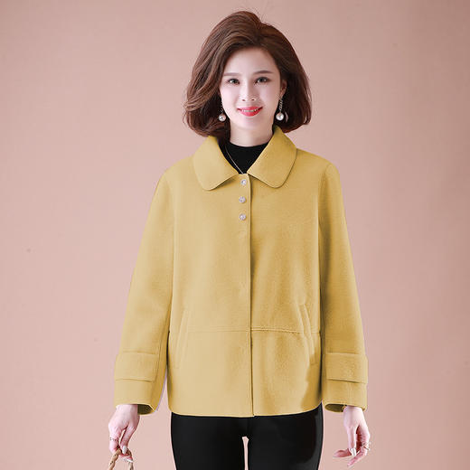 妈妈外套秋冬新款中年女士，小个子妈妈毛呢上衣HF-FCD507 商品图1