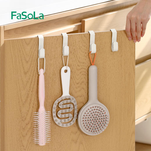 FaSoLa橱柜门背式挂钩宿舍门后挂衣钩免打孔挂架厨房抽屉收纳架 商品图4
