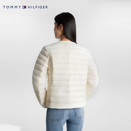 【海南专供价】TOMMY女装小香风圆领鸭绒合身轻暖羽绒服外套WW0WW40204 商品图1