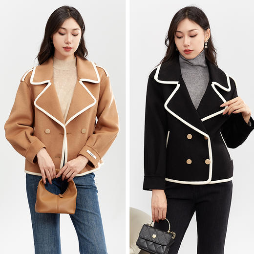 【商城同款】阿菁娜舒适简约短款减龄风衣F30D211066 商品图0