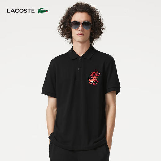 Lacoste法国鳄鱼龙年新年系列新款时尚印花POLO短袖PH4776-98 商品图0