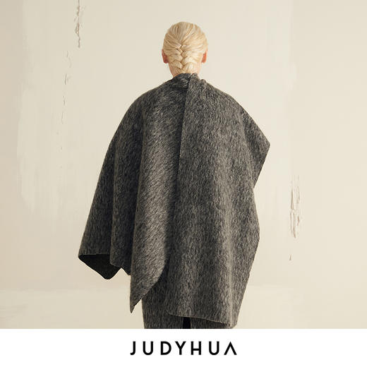 JUDYHUA 极简羊毛大披肩 商品图2