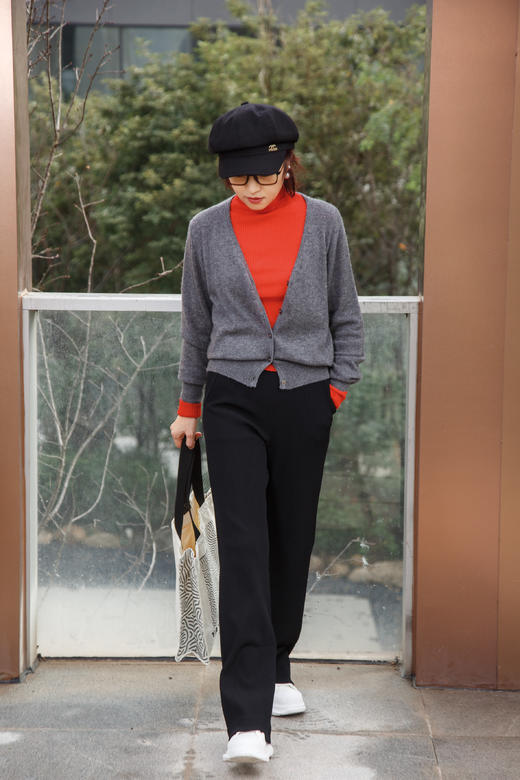 堆堆领抽条套衫 商品图0