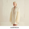 JUDYHUA 可拆卸廓形拼接毛呢大衣 商品缩略图1