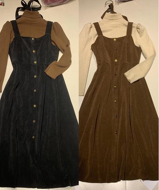 冬季派对复兴-泡袖打底衫背心裙 155108690 商品图0