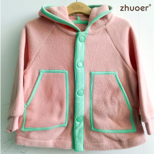 【秋冬休闲外套】卓儿男女童针织休闲外套卫衣摇粒绒外套适合1.5岁-6岁 商品图3