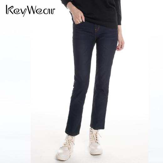 奇威 复古磨白显瘦牛仔裤4000217259 商品图0