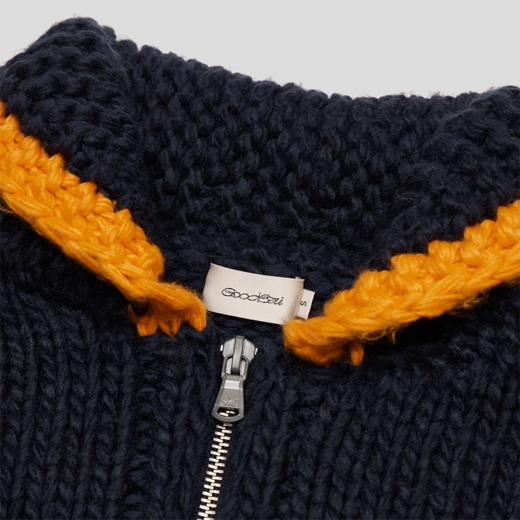 GOODBAI 916 提花logo毛织拉链外套 商品图3