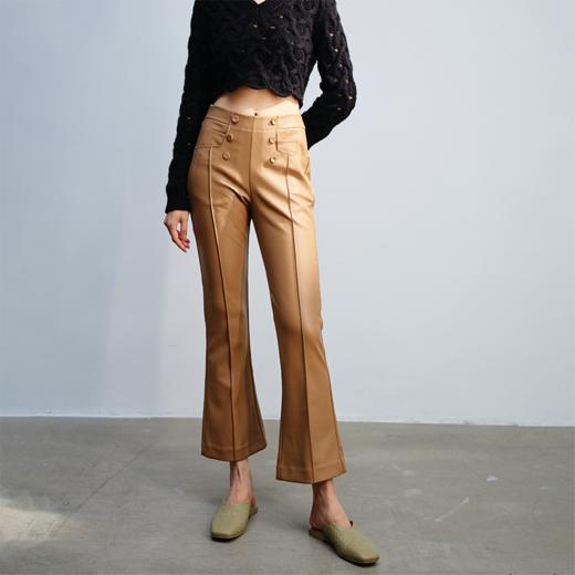 LIYIHAN 小喇叭皮长裤 Y234K13090 商品图0