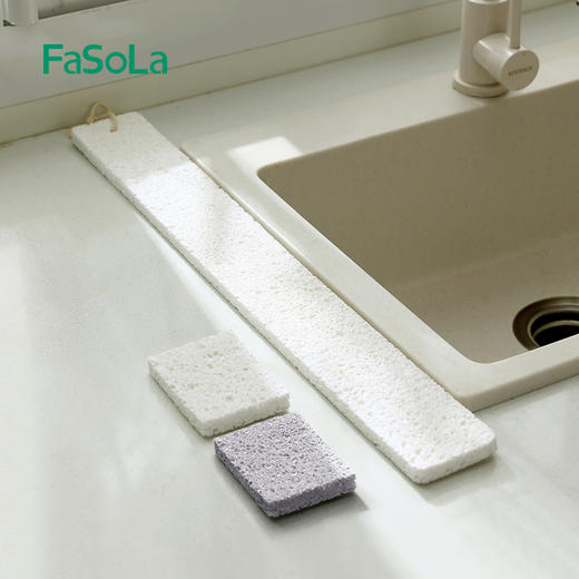 FaSoLa 厨房水池防溅水长条海绵洗碗海绵挡水板 商品图10
