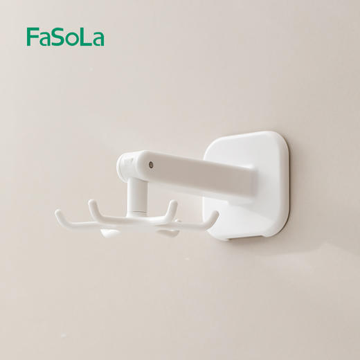 FaSoLa旋转挂钩厨房壁挂六爪架免打孔锅铲铲子勺子厨具收纳置物挂架 商品图11