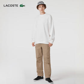 【海南专供价】Lacoste法国鳄鱼男装新款简约纯色圆领宽松套头卫衣SH2507-10