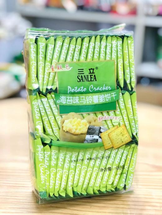 三立 马铃薯脆饼干 海苔味450克  4711402825837 商品图0
