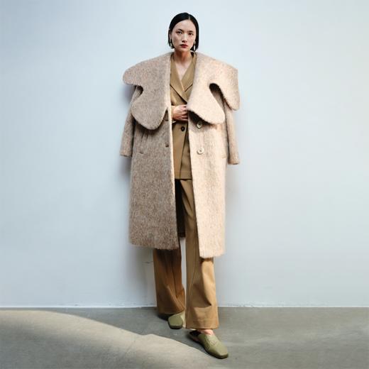 LIYIHAN大方领单面呢大衣 Y234D11078 商品图1