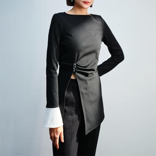 LIYIHAN 开叉收腰上衣 Y234S12490 商品图2