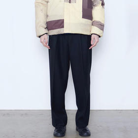 SOE Flannel Wide Trousers 羊毛垂坠感宽松阔腿休闲长裤