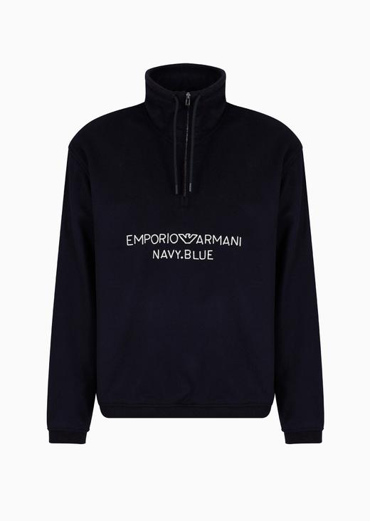 【双十一限时折扣】【1F】EMPORIO ARMANI 阿玛尼男士拉链半开襟高领卫衣 商品图0