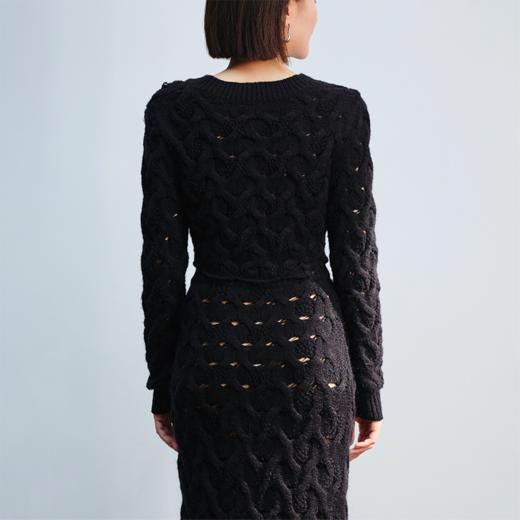 LIYIHAN 绞花毛衫上衣 Y234M12290 商品图3