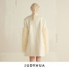 JUDYHUA 可拆卸廓形拼接毛呢大衣 商品缩略图2