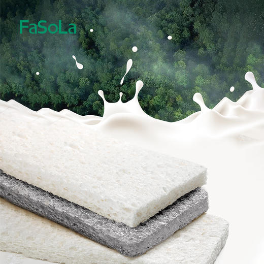 FaSoLa 厨房水池防溅水长条海绵洗碗海绵挡水板 商品图5