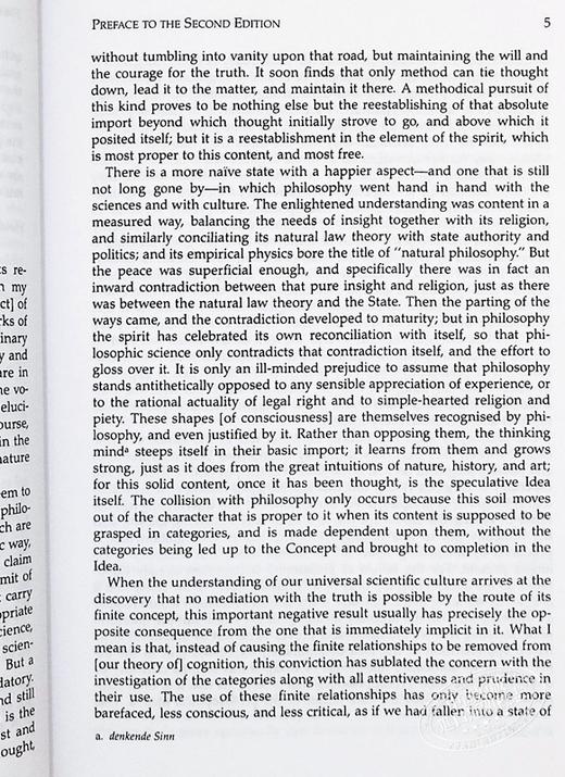 【中商原版】小逻辑 黑格尔 英文原版 G W F HegelThe Encyclopaedia Logic Part I of the Encyclopaedia 商品图5