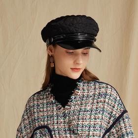 帽仕汇  格纹海军帽