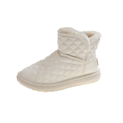 【防水防寒❗️新款雪地靴】柔软舒适 女冬季新款一脚蹬加绒加厚短靴子皮面防水东北大棉鞋 商品图3