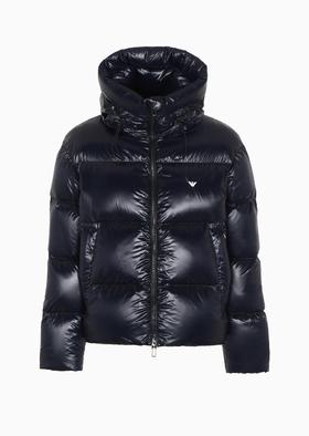 【双十一限时折扣】【1F】EMPORIO ARMANI 阿玛尼男士80白鸭绒无性别连帽面包服防寒羽绒服