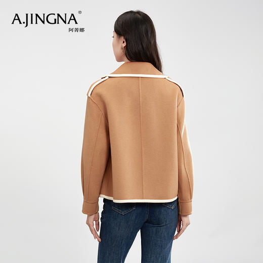 【商城同款】阿菁娜舒适简约短款减龄风衣F30D211066 商品图4