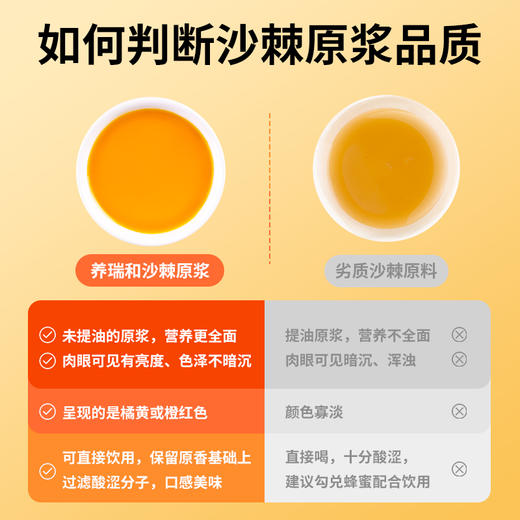 【1/4/12盒】养瑞和丨沙棘原浆·35ml*7袋/盒 FX-A-1418-231215 商品图7