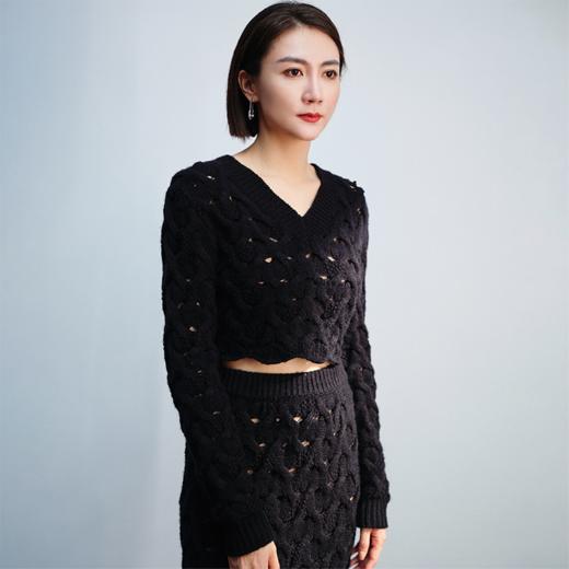 LIYIHAN 绞花毛衫上衣 Y234M12290 商品图0