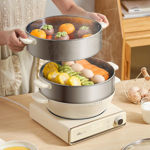 【小程序】小熊电蒸锅 DZG-CA3E1 米黄色 铝锅+蒸笼 商品图10