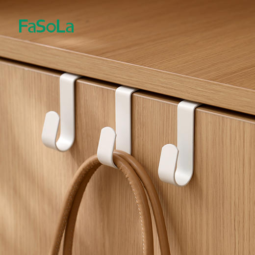 FaSoLa橱柜门背式挂钩宿舍门后挂衣钩免打孔挂架厨房抽屉收纳架 商品图3
