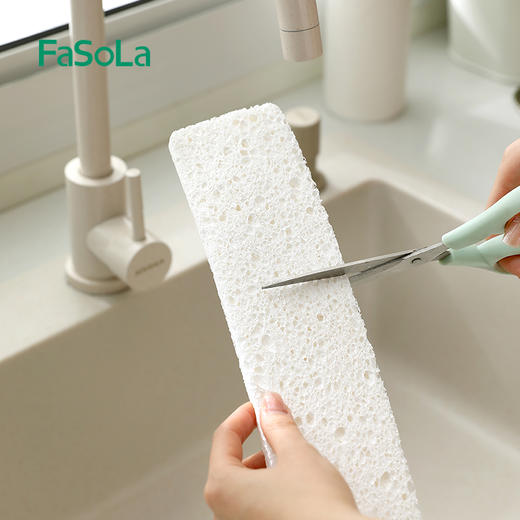 FaSoLa 厨房水池防溅水长条海绵洗碗海绵挡水板 商品图6