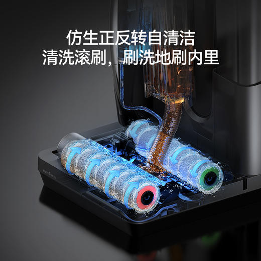 德尔玛无线洗地机P60Max家用免维护除菌贴边空间站吸拖洗一体拖把 商品图4