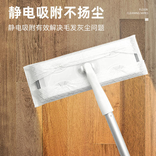 「干湿两款！一次性拖地巾」地板静电除尘干湿巾 一次性居家日用免洗毛发灰尘清洁工具拖地除尘纸湿纸巾 商品图1