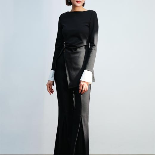 LIYIHAN 开叉收腰上衣 Y234S12490 商品图4