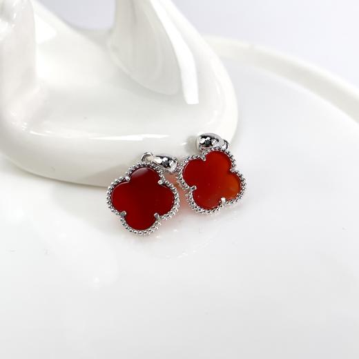 DS925玛瑙吊坠-红玛瑙四叶草14#2F1 商品图0