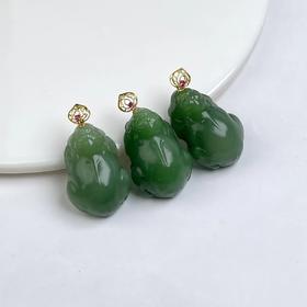 18k和田玉貔貅吊坠