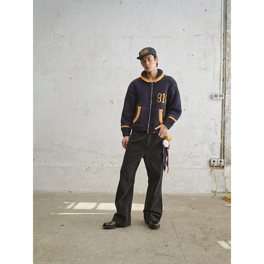 GOODBAI 916 提花logo毛织拉链外套 商品图0