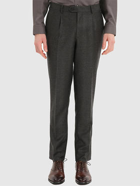 callisto咖色精选全羊毛西裤 FSBWP041C