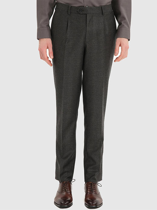 callisto咖色精选全羊毛西裤 FSBWP041C 商品图0