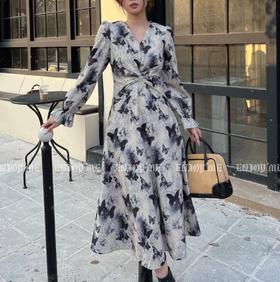 【门店同款】冬季派对复兴-复古蝴蝶扭结连衣裙 154875846