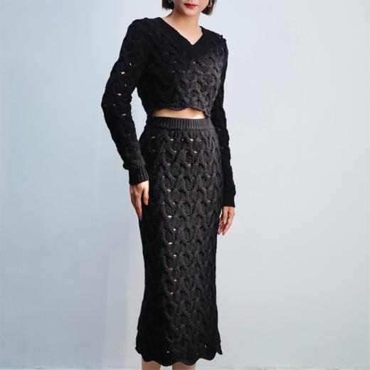 LIYIHAN 绞花毛衫半裙 Y234M13890 商品图2