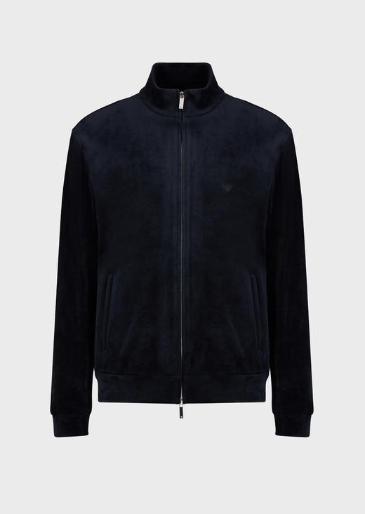 【双十一限时折扣】【1F】EMPORIO ARMANI 阿玛尼男士纯色双向拉链合身立领落肩外套 商品图0