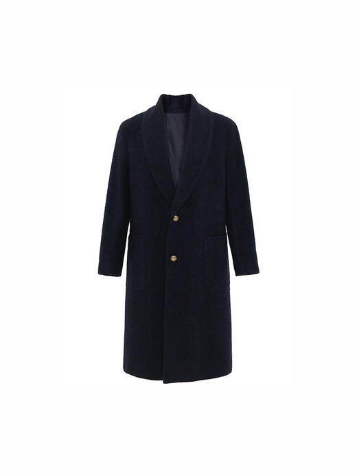 callisto藏青羊驼毛+绵羊毛混纺大衣 FSFEC020Y 商品图0