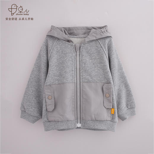 【秋冬休闲外套】卓儿男童针织休闲外套卫衣摇粒绒外套适合1.5岁-6岁 商品图0